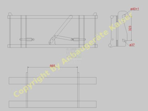 Adapter von Weidemann Hoflader auf Anbaugeräte mit Euroaufnahme