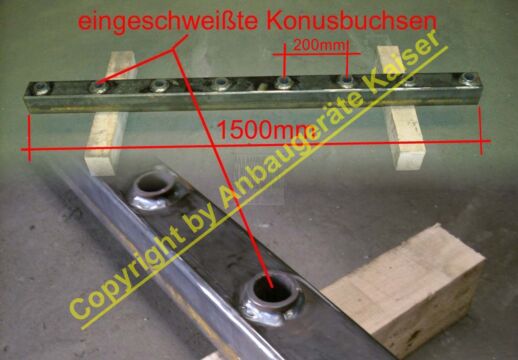 Zinken-Trägerrohr Buchsenrohr für Mistgabel Großballen Ballenspieß div. Längen