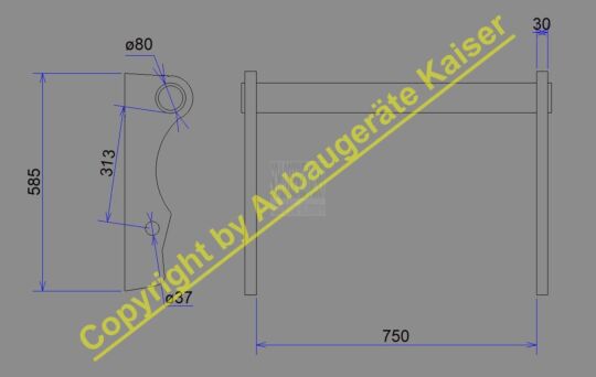 Koppelhakensatz, Anbaukonsole, Konsolen, Manitou Teleskoplader