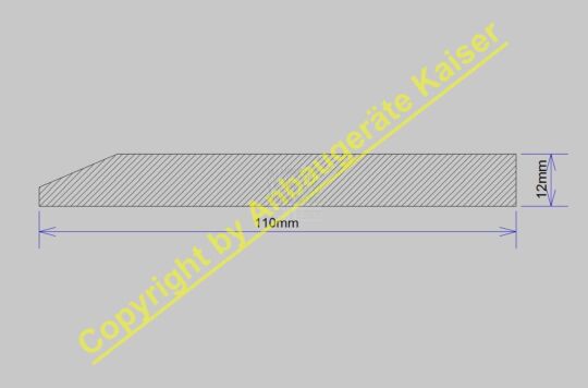 Schürfleiste Messerstahl 500 HB (wie Hardox 500) Querschnitt 110x12mm bis 240cm