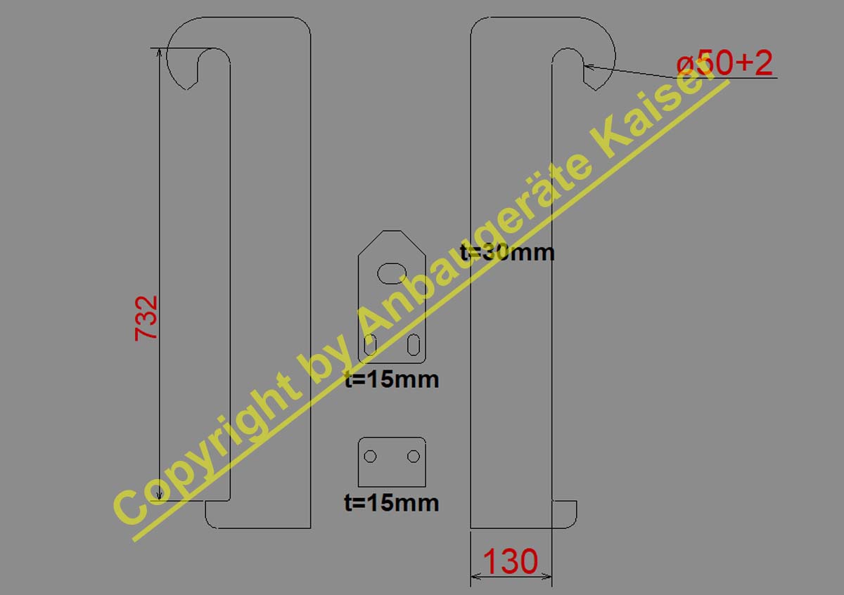 Koppelhaken Anbaukonsolen Konsolen für Merlo Teleskoplader